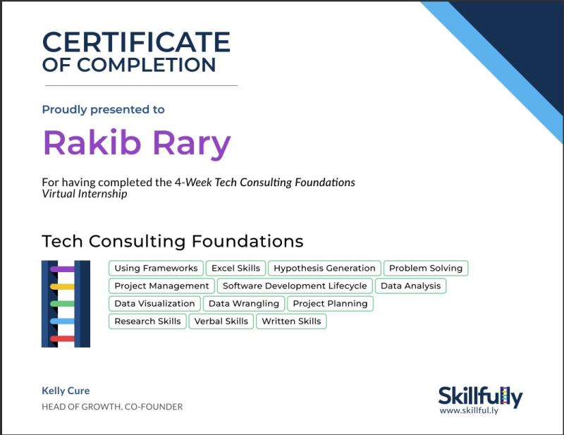 Tech Consulting Certificate